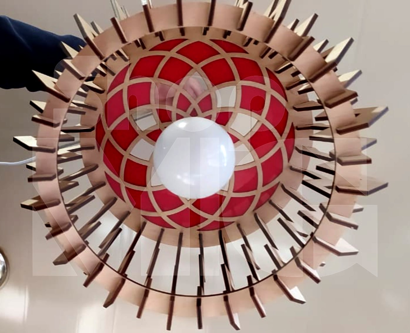 lustra-001 Светильник потолочный с витражом